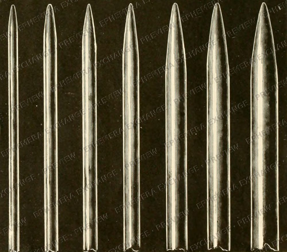 Vintage 1919 knitting photograph: large knitting needles