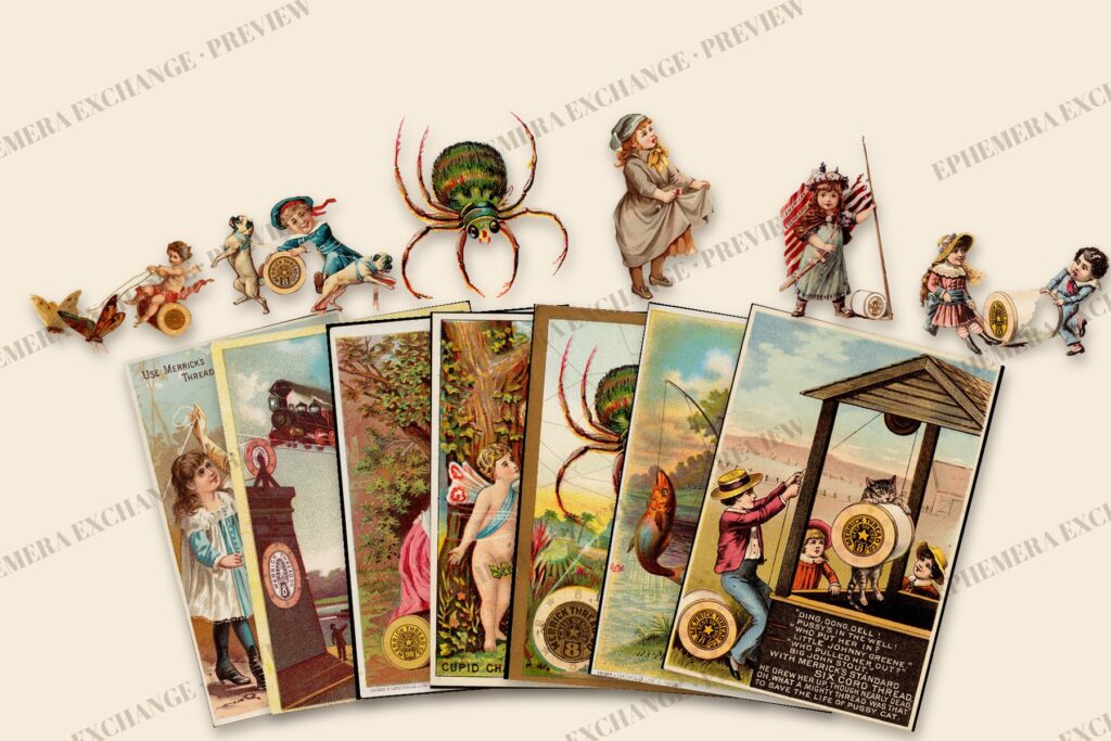 Yarn Shop Pack No. 5: Merrick Thread Trade Cards