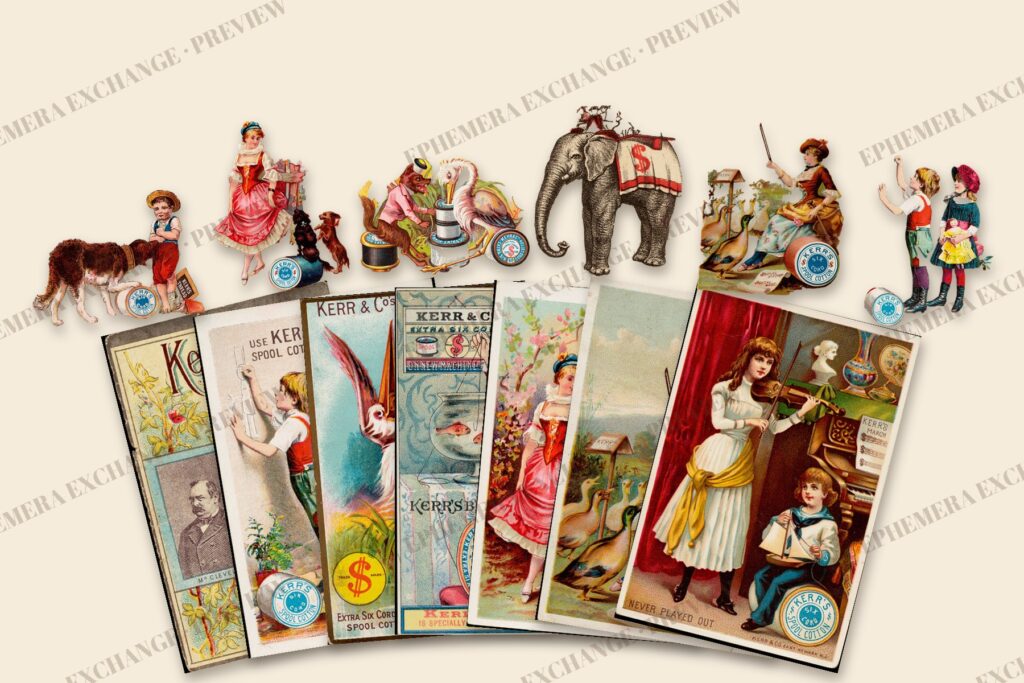 Yarn Shop Pack No. 7: Kerr Spool Cotton Trade Cards