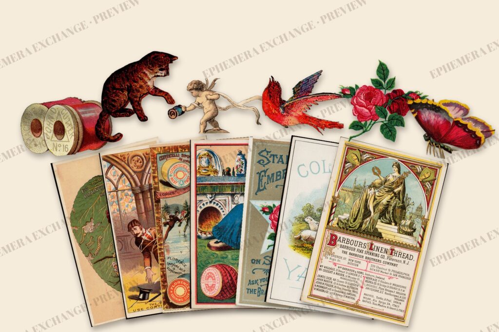 Yarn Shop Pack No. 9: Silk Thread & Yarn Trade Cards