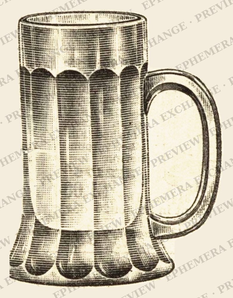 Vintage soda fountain illustration: root beer mug