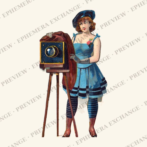 1887 chromolithograph card: photographer