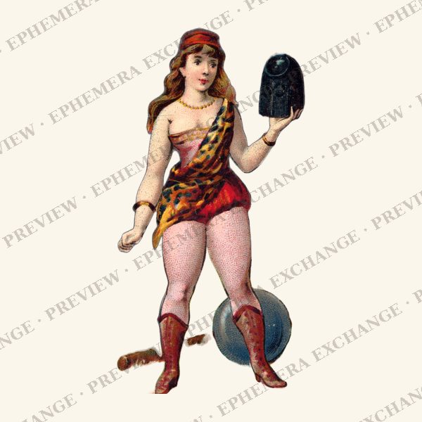 1887 chromolithograph card: athlete